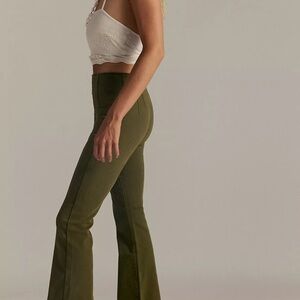 Free People Olive Wide Leg Pants